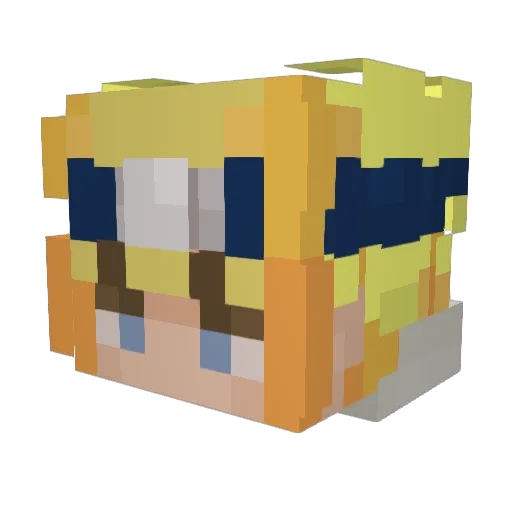 nuggey288 Minecraft avatar head, 3D render