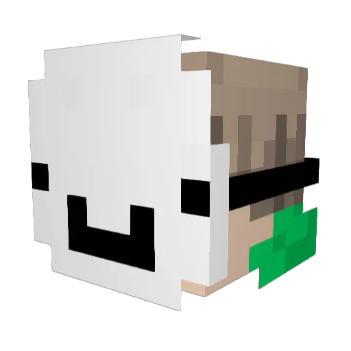nuhemuhi Minecraft avatar head, 3D render
