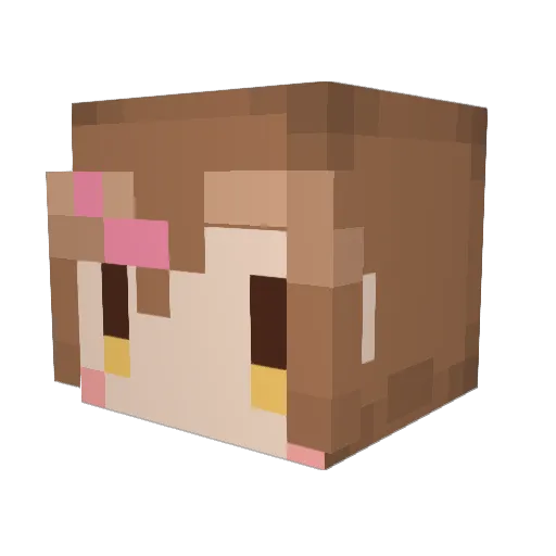 nui_7273 Minecraft avatar head, 3D render