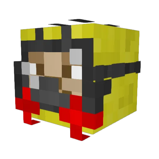 nuke100100 Minecraft avatar head, 3D render