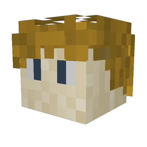 nuked44 Minecraft avatar head, 3D render