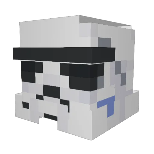 nukemben Minecraft avatar head, 3D render