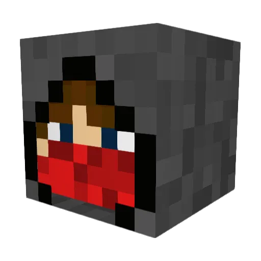 nukenoob7 Minecraft avatar head, 3D render