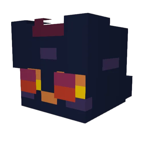 nukepossum Minecraft avatar head, 3D render