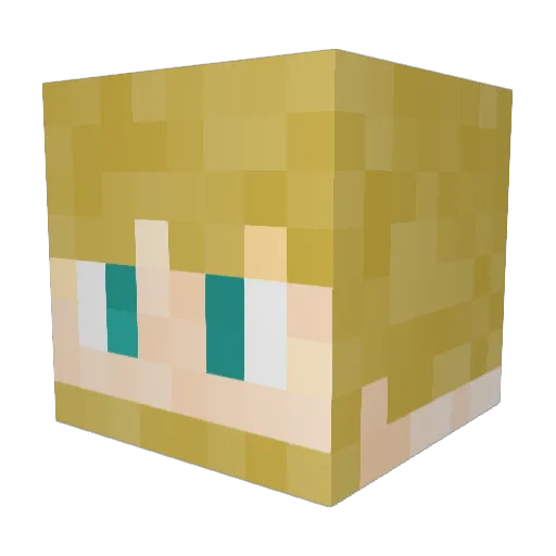 nukeyourself Minecraft avatar head, 3D render