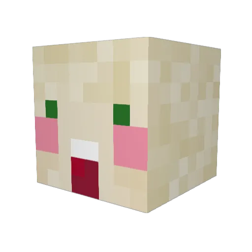 nukimaron Minecraft avatar head, 3D render