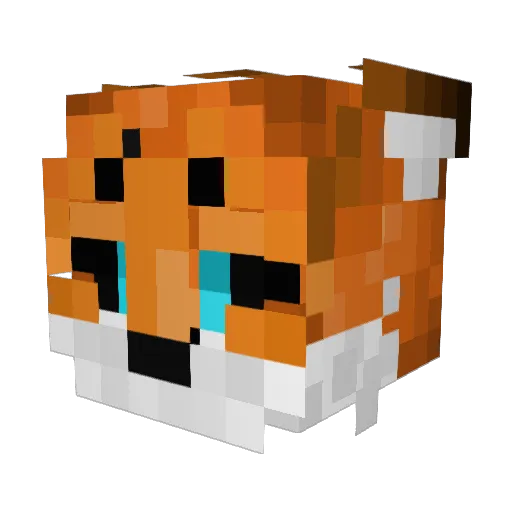 nukkaboii Minecraft avatar head, 3D render