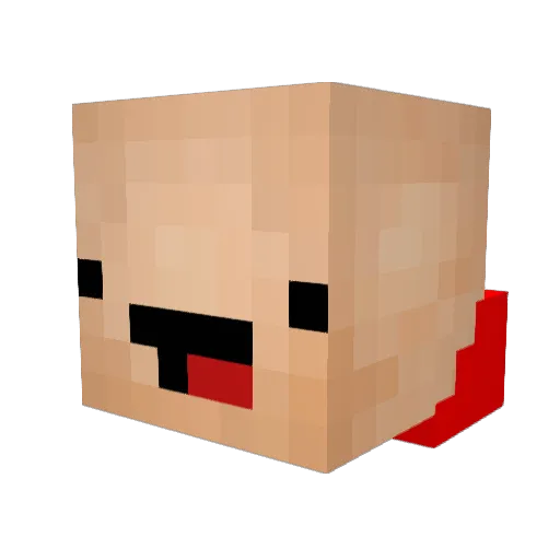 nuklearpill Minecraft avatar head, 3D render