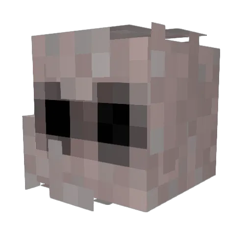 nuklrman Minecraft avatar head, 3D render