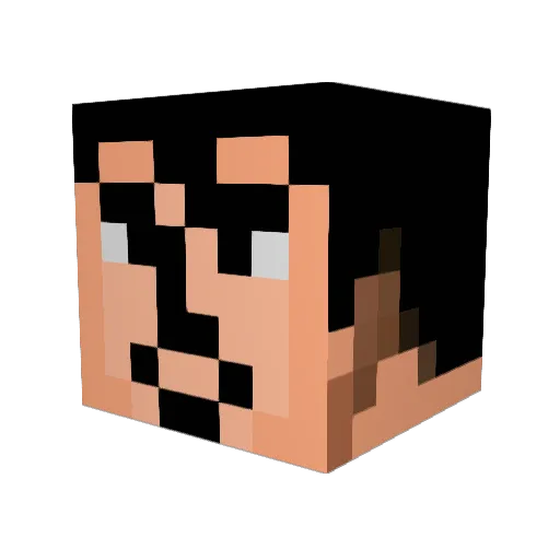 nukont Minecraft avatar head, 3D render