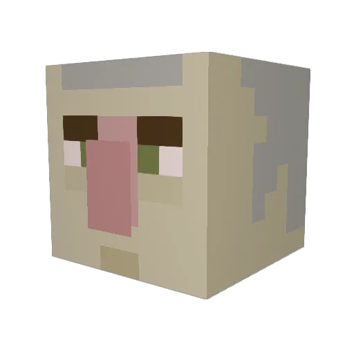 nukrag Minecraft avatar head, 3D render