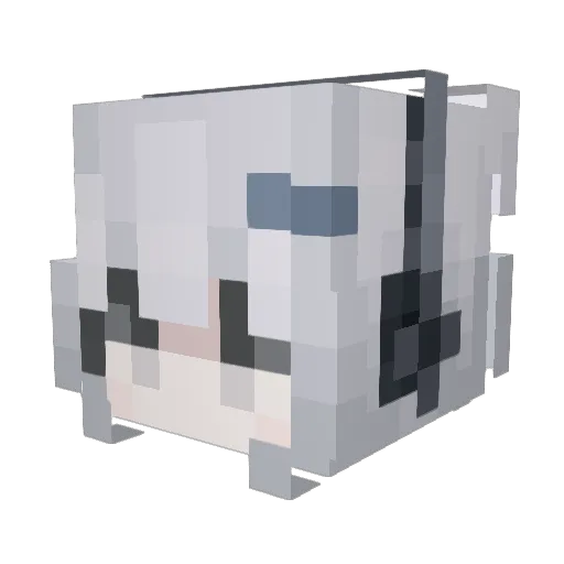 null222 Minecraft avatar head, 3D render