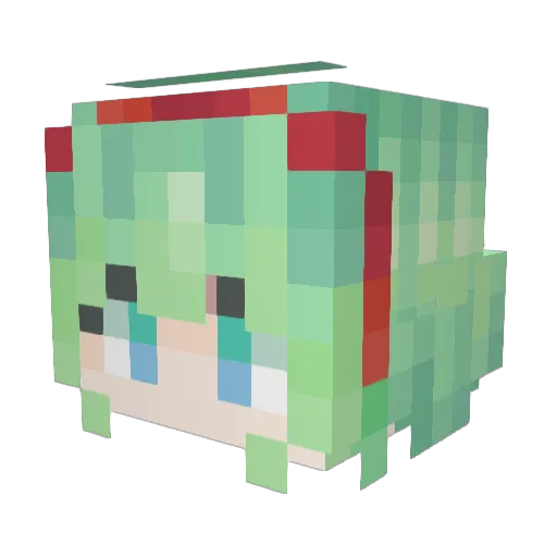 nullcat_ Minecraft avatar head, 3D render