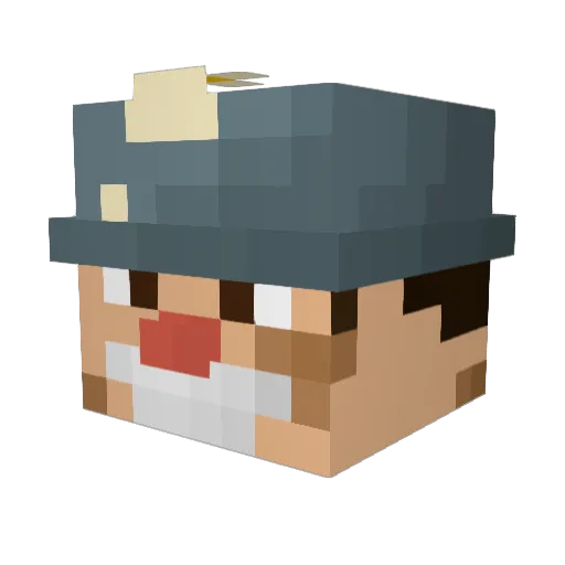 nullions Minecraft avatar head, 3D render