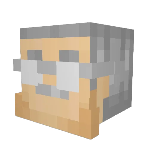 nullpoyo Minecraft avatar head, 3D render