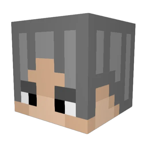 nullsan Minecraft avatar head, 3D render