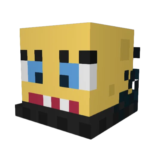 nullyDev Minecraft avatar head, 3D render