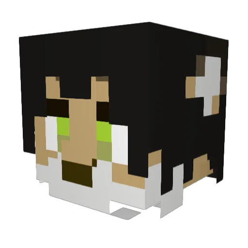 nulshift Minecraft avatar head, 3D render