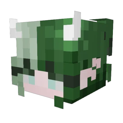 num1224 Minecraft avatar head, 3D render