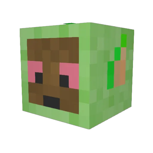 numba1toast Minecraft avatar head, 3D render