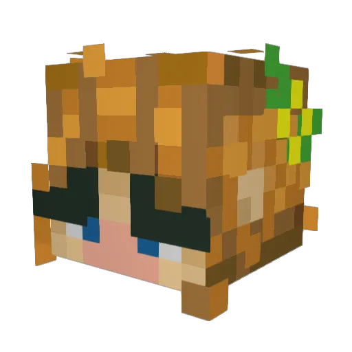number1_7 Minecraft avatar head, 3D render