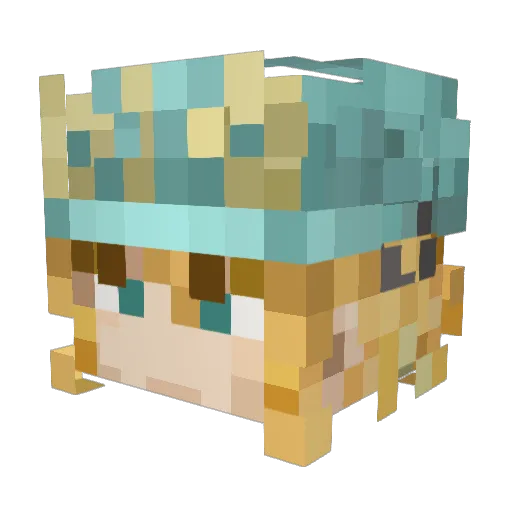 number1catboy Minecraft avatar head, 3D render