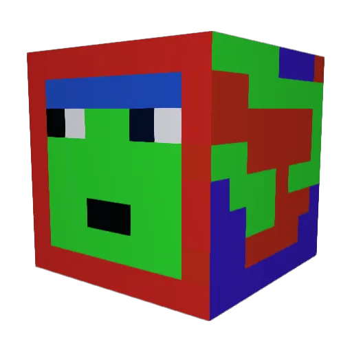 number1syrian Minecraft avatar head, 3D render