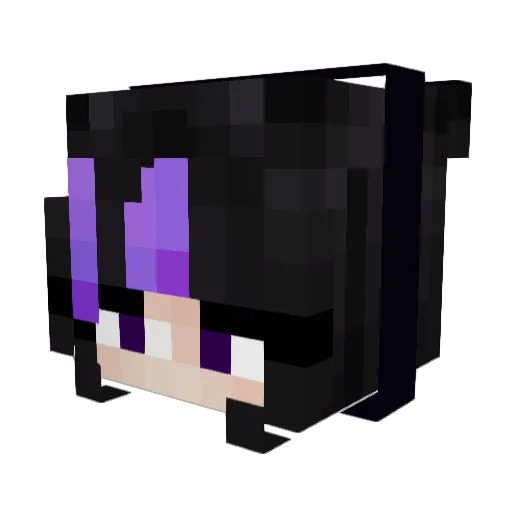 number___onE Minecraft avatar head, 3D render