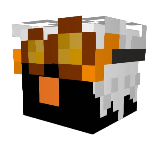 numberoneriot Minecraft avatar head, 3D render