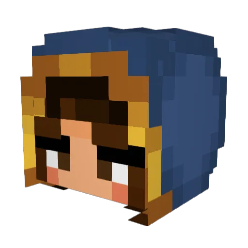 numberonevee Minecraft avatar head, 3D render