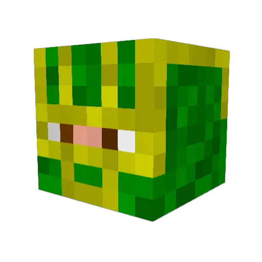 numbers02346 Minecraft avatar head, 3D render