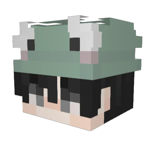 numerinrin Minecraft avatar head, 3D render