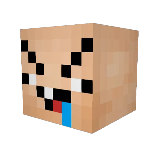 numerocinco_ Minecraft avatar head, 3D render