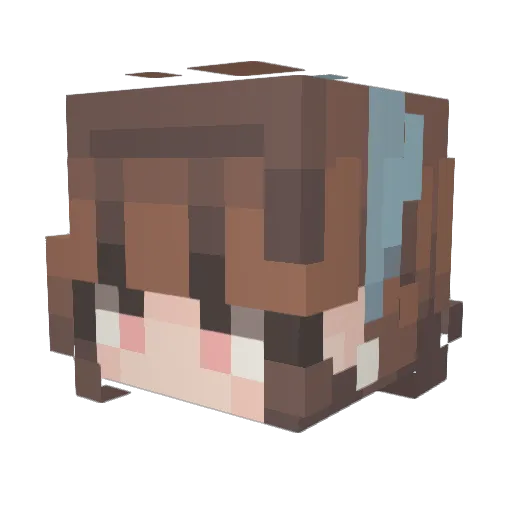 numetalposer Minecraft avatar head, 3D render