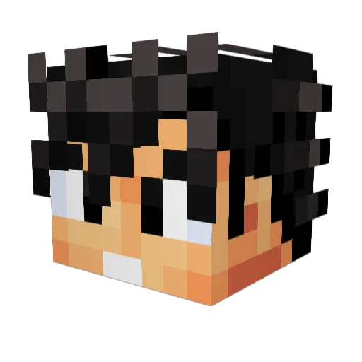 numime Minecraft avatar head, 3D render