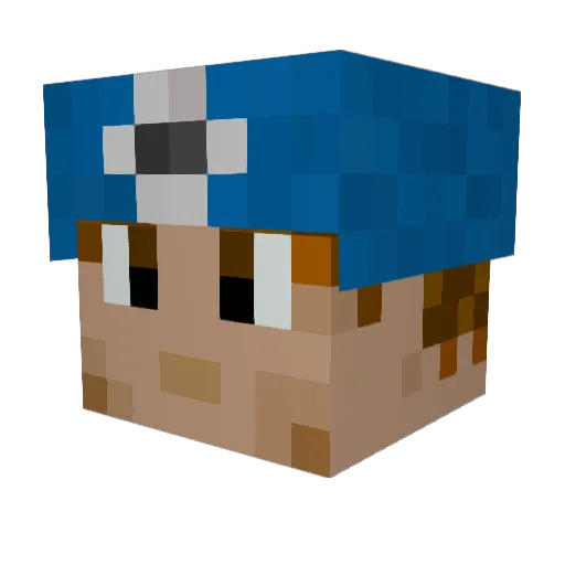 numlaar Minecraft avatar head, 3D render