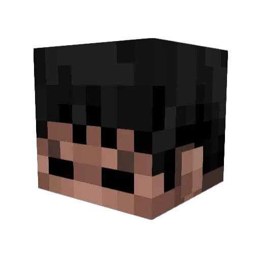 nunchukz Minecraft avatar head, 3D render