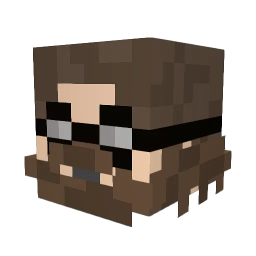 nunes Minecraft avatar head, 3D render