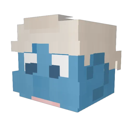 nunesSEX Minecraft avatar head, 3D render