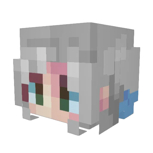 nungal Minecraft avatar head, 3D render