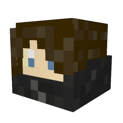 nunganu Minecraft avatar head, 3D render