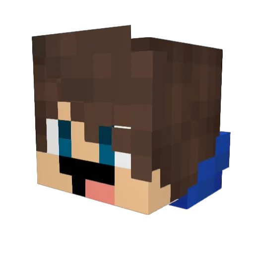 nunolol Minecraft avatar head, 3D render