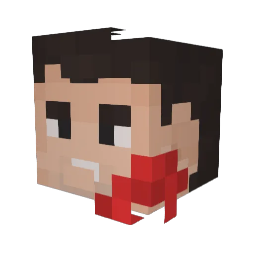 nunoloveskirk Minecraft avatar head, 3D render