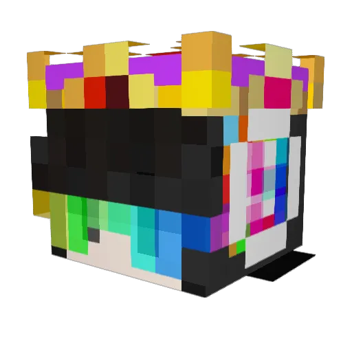 nuoantain Minecraft avatar head, 3D render