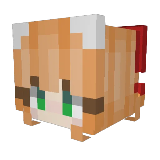 nuomm Minecraft avatar head, 3D render