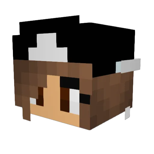 nupurlala Minecraft avatar head, 3D render