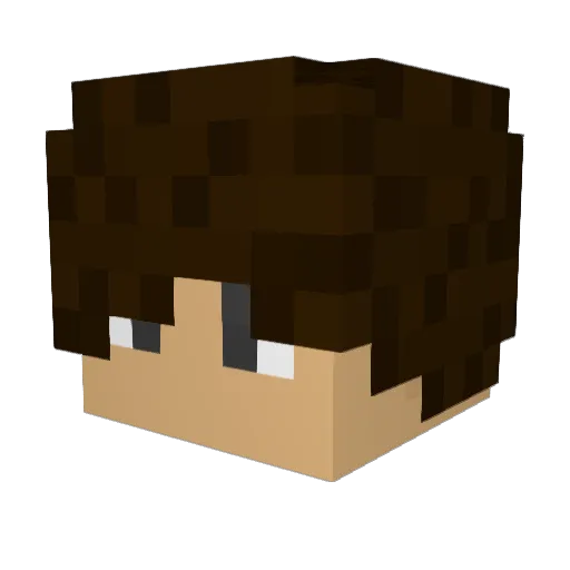 nurabe Minecraft avatar head, 3D render