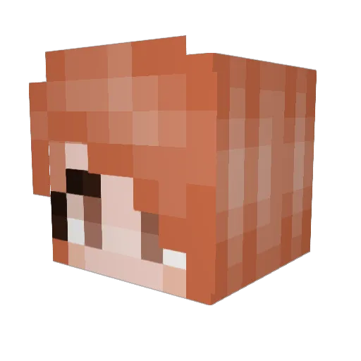 nursabrina Minecraft avatar head, 3D render