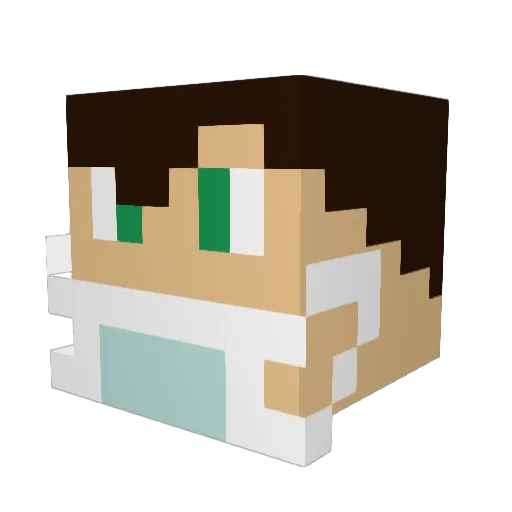 nurse_gorae Minecraft avatar head, 3D render
