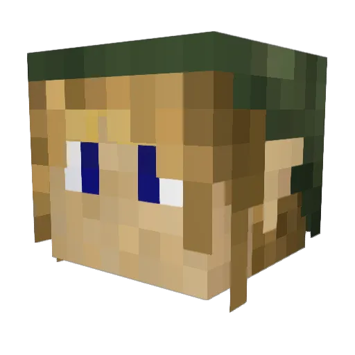nurugeee Minecraft avatar head, 3D render